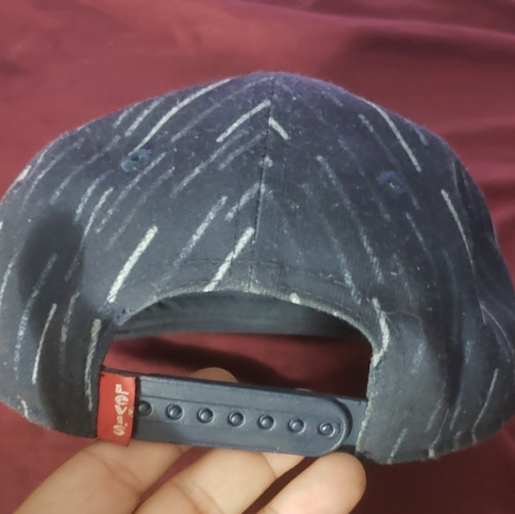 Levi’s Logo Blue & Red with stripes Snapback Hat Cap Kid's 4-7 Youth Size casque - Picture 3 of 5